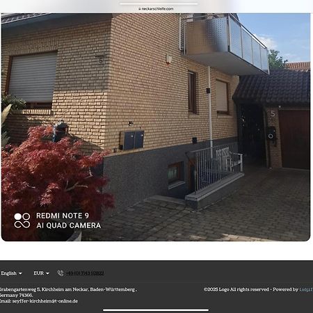 Moderne Ferienwohnung Neckarschleife Mit Klimaanlage Kirchheim am Neckar Exteriér fotografie